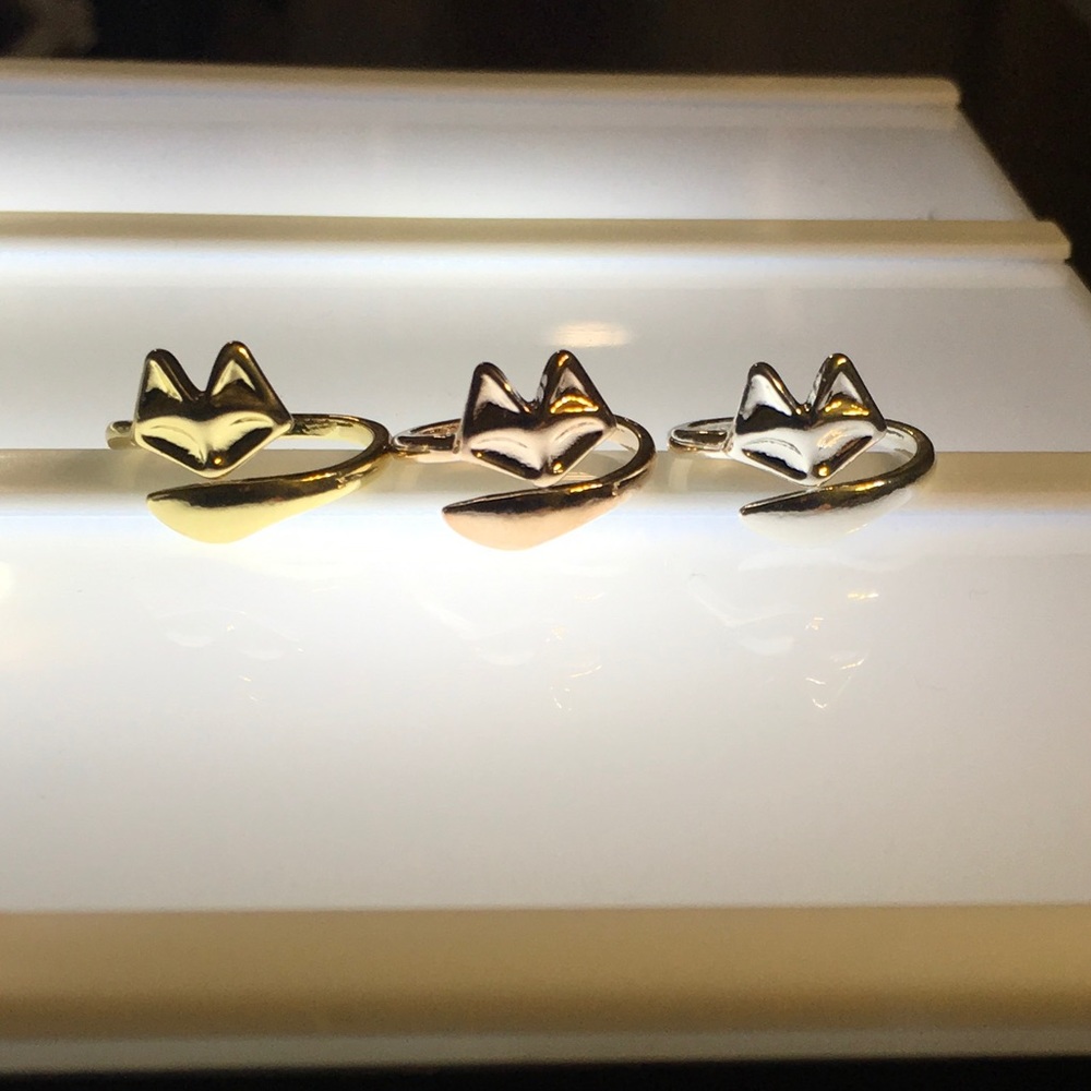 Adorable adjustable fox ring set - Picture 4 of 7